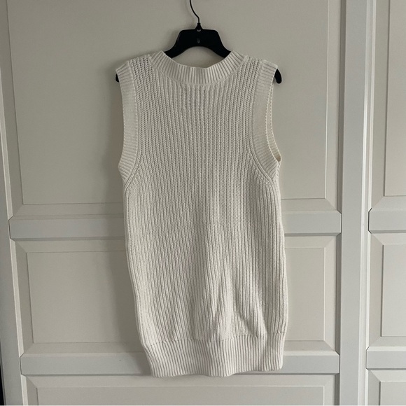 Abercrombie White Sleeveless Knit Sweater vest tunic 20846 - Picture 2 of 6